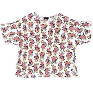 Vintage Issam Elias Floral Short Sleeve Top Size Large